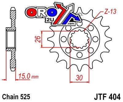 FRONT SPROCKET JTF404.17 JT
