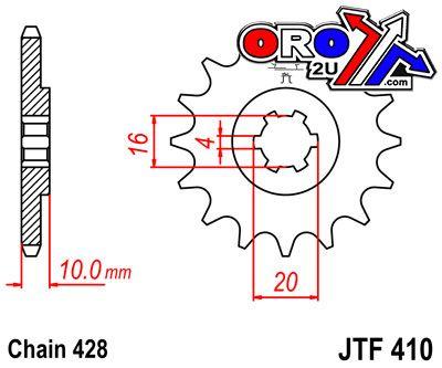 FRONT SPROCKET JTF410.15 JT