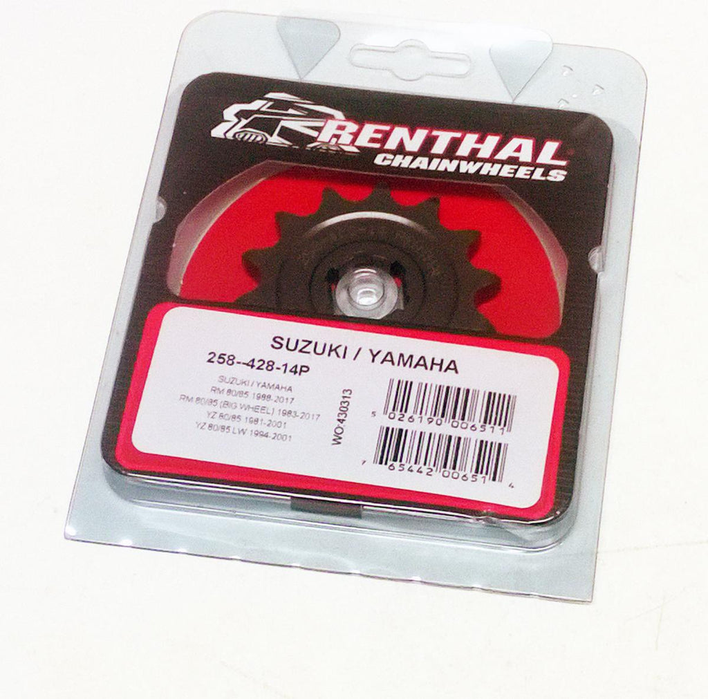 FRONT SPROCKET RENTHAL 258, SUZUKI/YAMAHA 258--428-14P, 258--428-14P