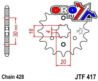 FRONT SPROCKET JTF417.15 JT