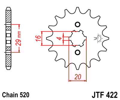 FRONT SPROCKET JTF422.12 JT JTF421/422 SF422-12