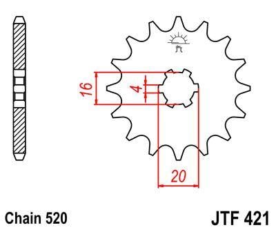 FRONT SPROCKET JTF422.15 JT JF422.15 JTF421/422 SF422-15