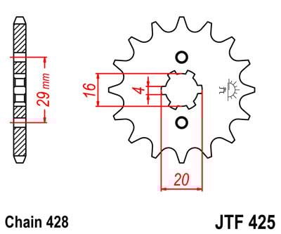 FRONT SPROCKET JTF425.15 JT CAN USE 416