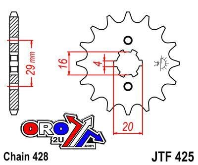FRONT SPROCKET JTF425.17 JT CAN USE 416