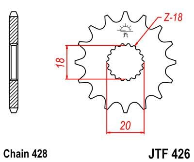 FRONT SPROCKET JTF426.14 JT