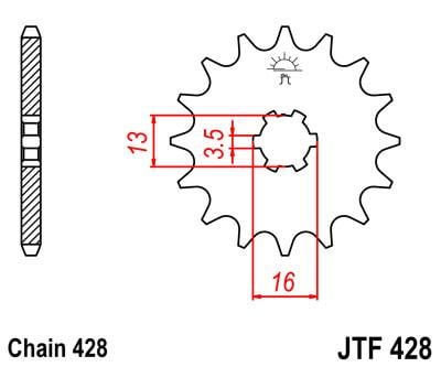 FRONT SPROCKET JTF428.12 JT