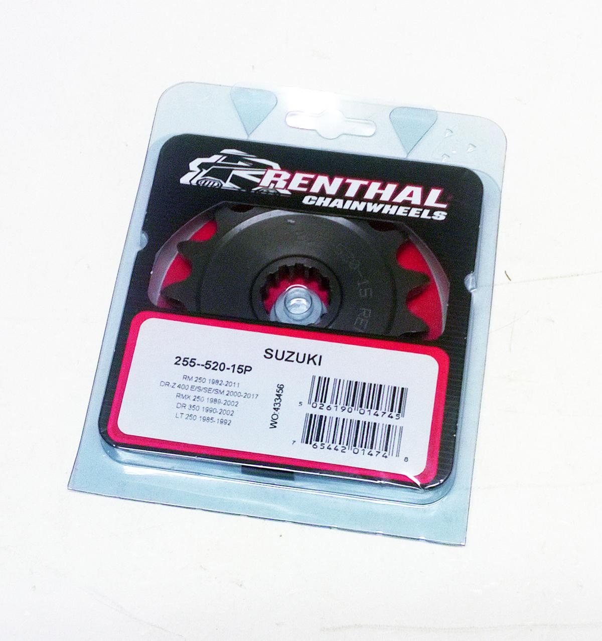 FRONT SPROCKET RENTHAL 255, SUZUKI 255--520-15P
