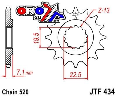 FRONT SPROCKET JTF434.13 JT