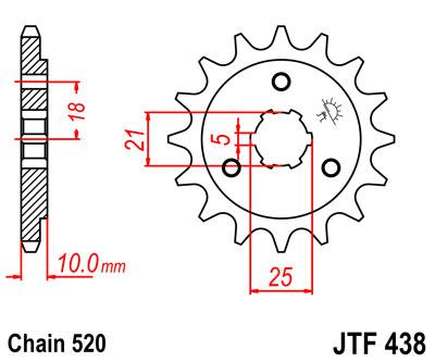 FRONT SPROCKET JTF438.14 JT