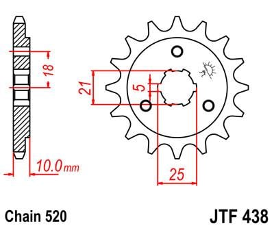 FRONT SPROCKET JTF438.15 JT