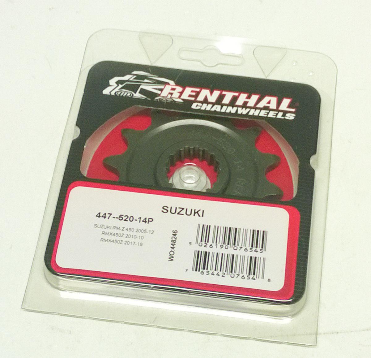 FRONT SPROCKET RENTHAL 447, SUZUKI 447--520-14P