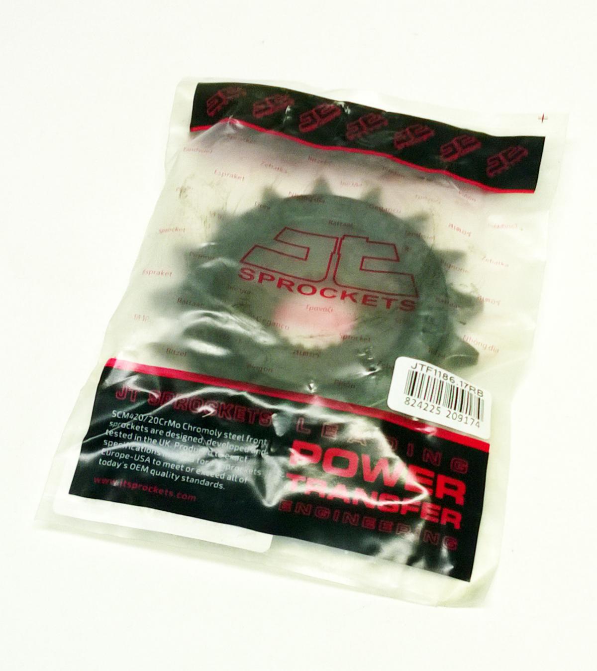 FRONT SPROCKET JTF1186.17RB, RUBBER CUSHOINED