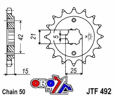 FRONT SPROCKET JTF492.15 JT