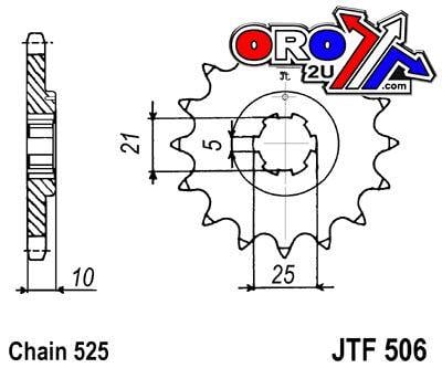 FRONT SPROCKET JTF506.14 JT