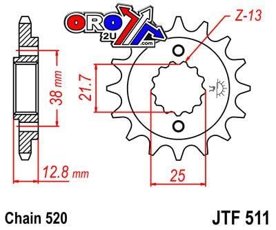 FRONT SPROCKET JTF511.15 JT
