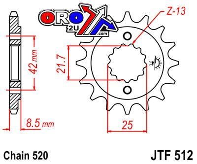 FRONT SPROCKET JTF512.14 JT