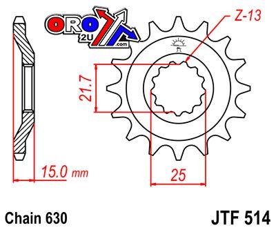 FRONT SPROCKET JTF514.15 JT