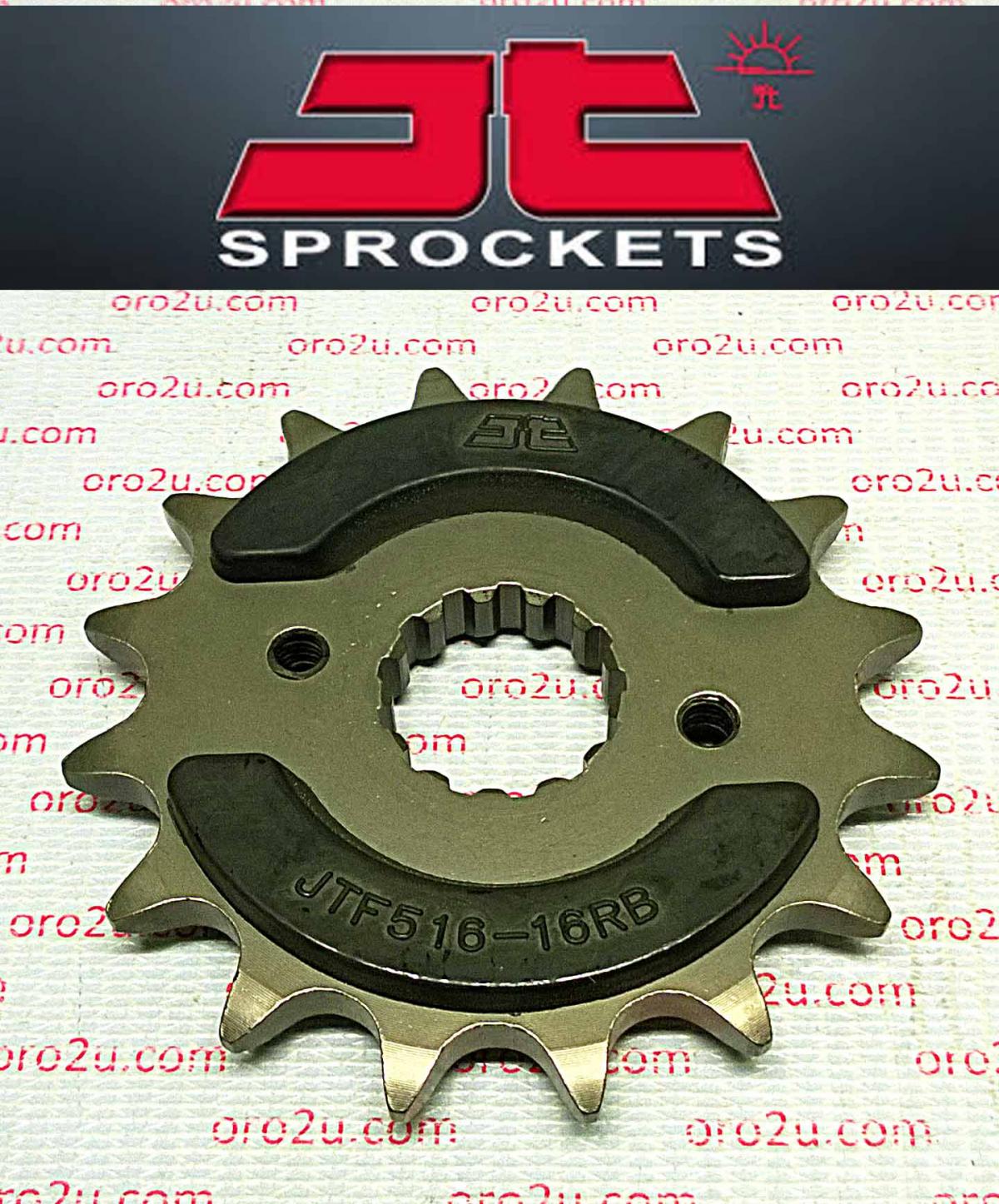 FRONT SPROCKET JTF516.16RB JT, OE Rubber Cushioned