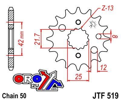 FRONT SPROCKET JTF519.17 JT