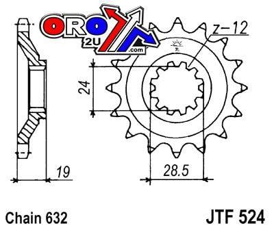 FRONT SPROCKET JTF524.15 JT
