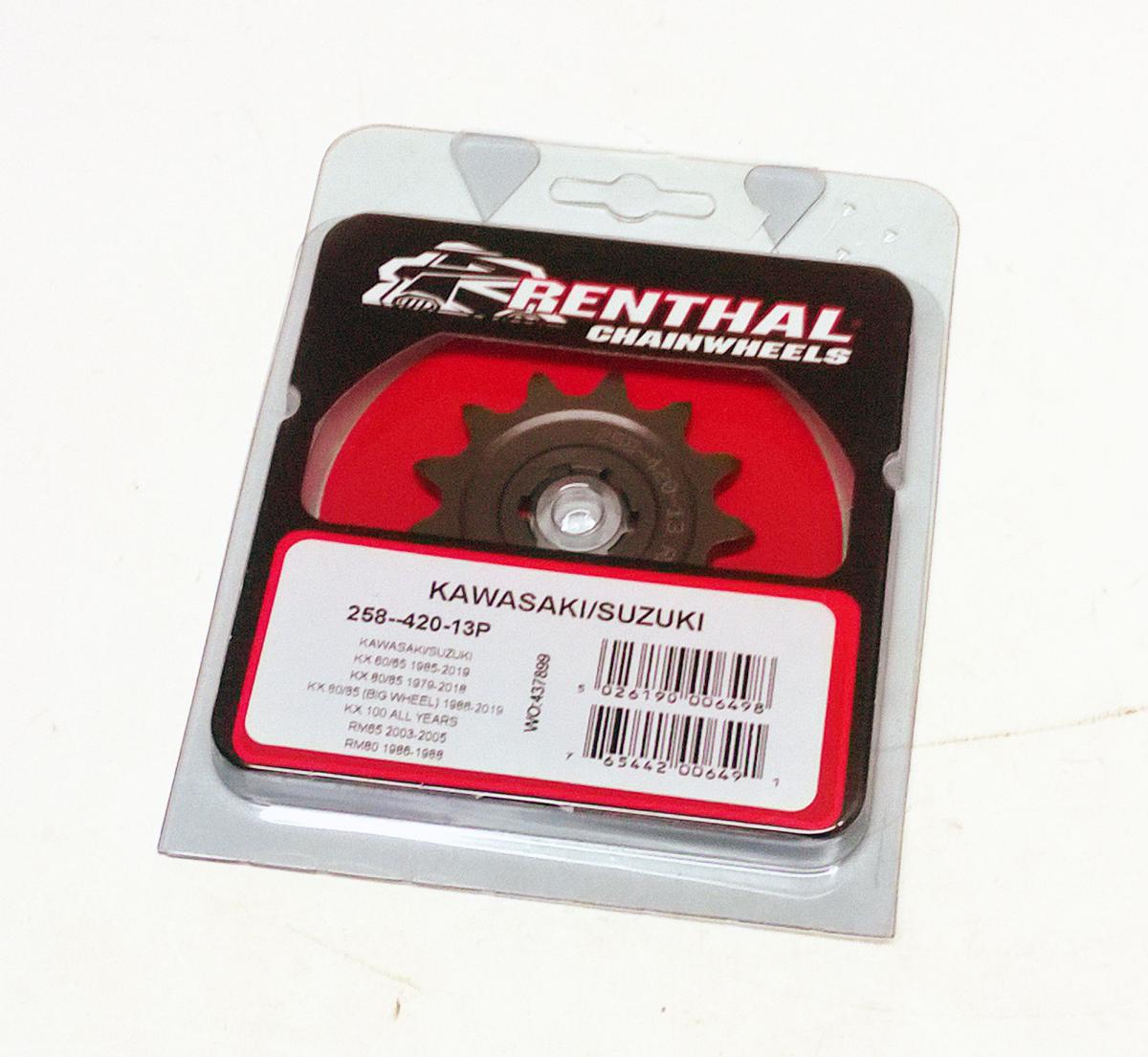 FRONT SPROCKET RENTHAL 258, KAWASAKI/SUZUKI 258-420-13, 258--420-13P