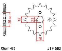 FRONT SPROCKET JTF563.11 JT, 563 / JTF562