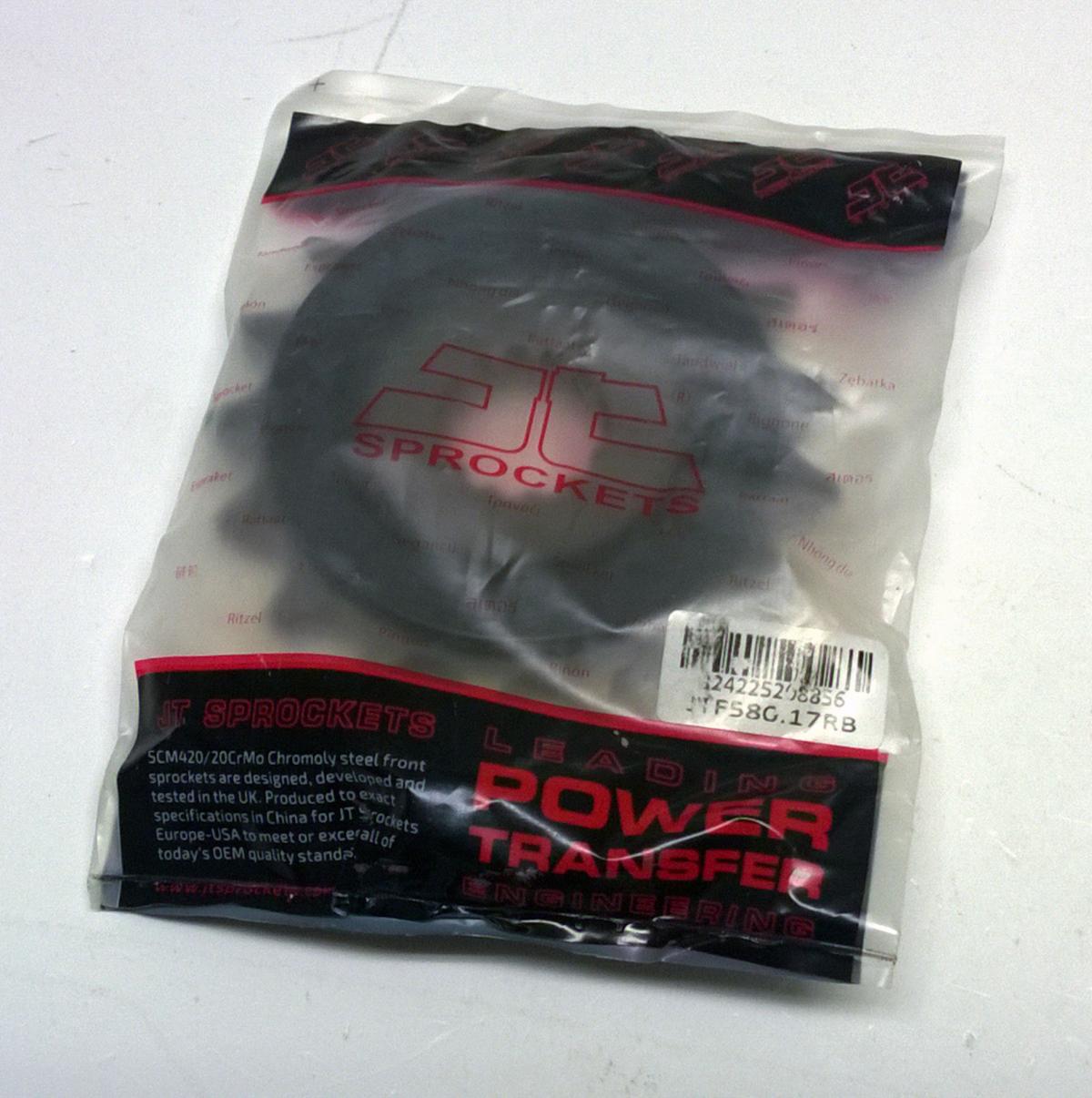 FRONT SPROCKET JTF580.17RB JT, OE Rubber Cushioned
