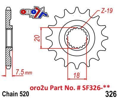 FRONT SPROCKET 14 [JTF824.14] 520