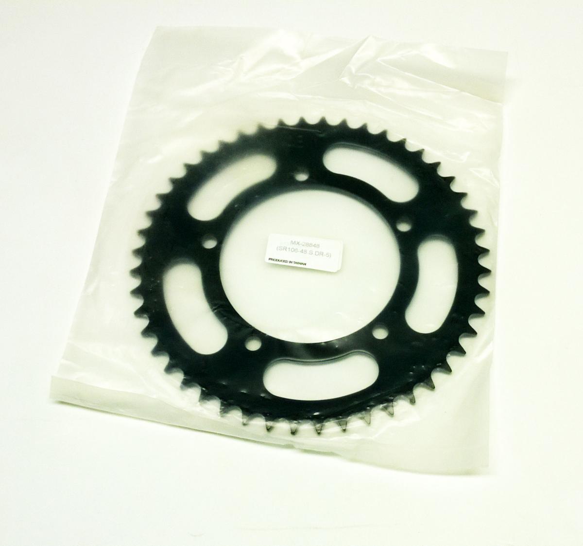 REAR SPROCKET STEEL 464 5-HOLE BLACK, KAWASAKI KX60, [JTR464.48]