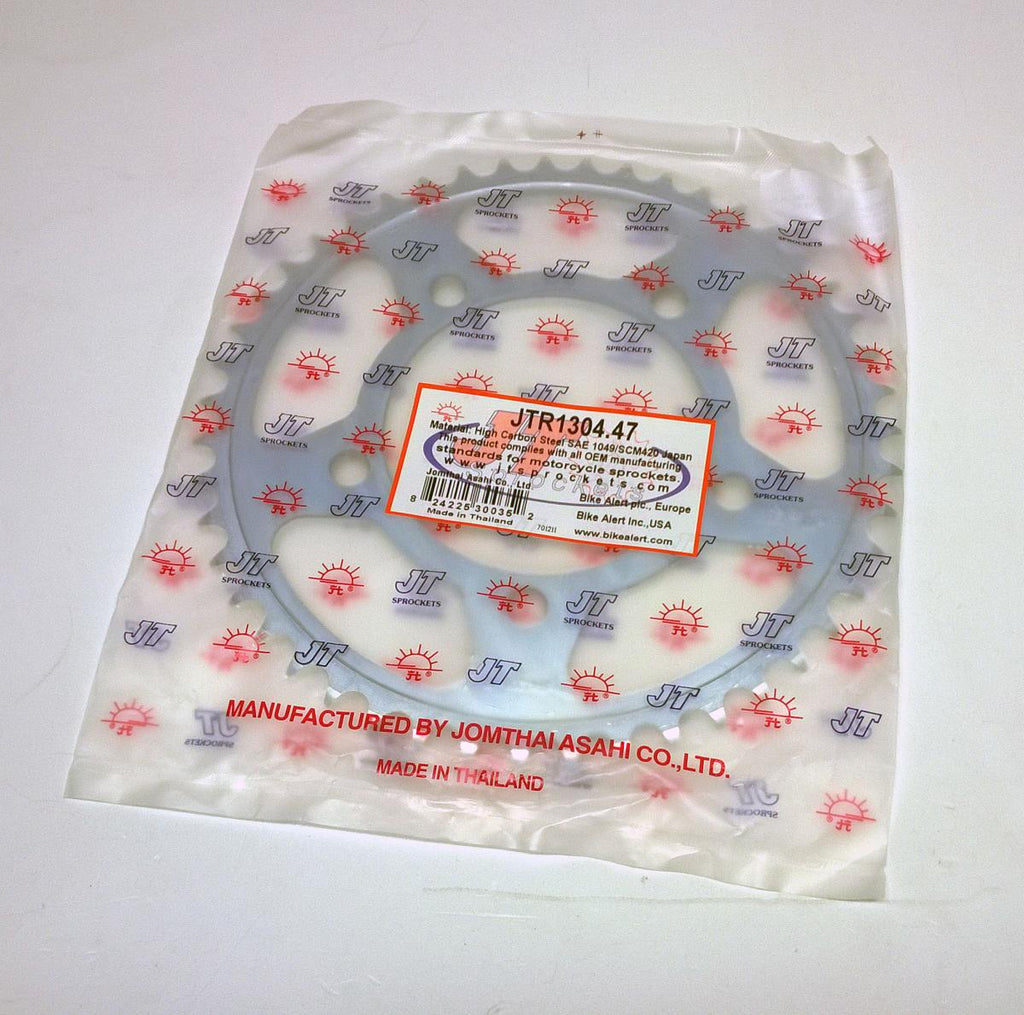 REAR SPROCKET STEEL JTR1304.47 SILVER, HONDA ROAD CHAIN TYPE 50