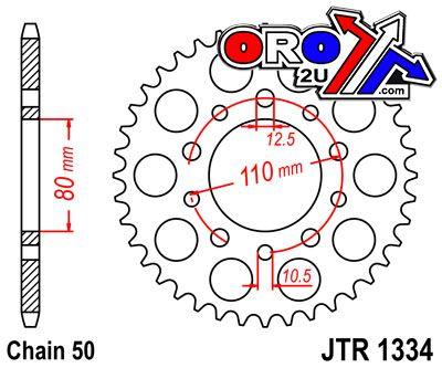 REAR SPROCKET JTR1334.46 STEEL, HONDA ROAD