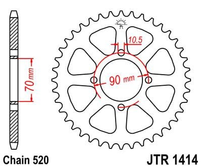 REAR SPROCKET JTR1414.43 STEEL