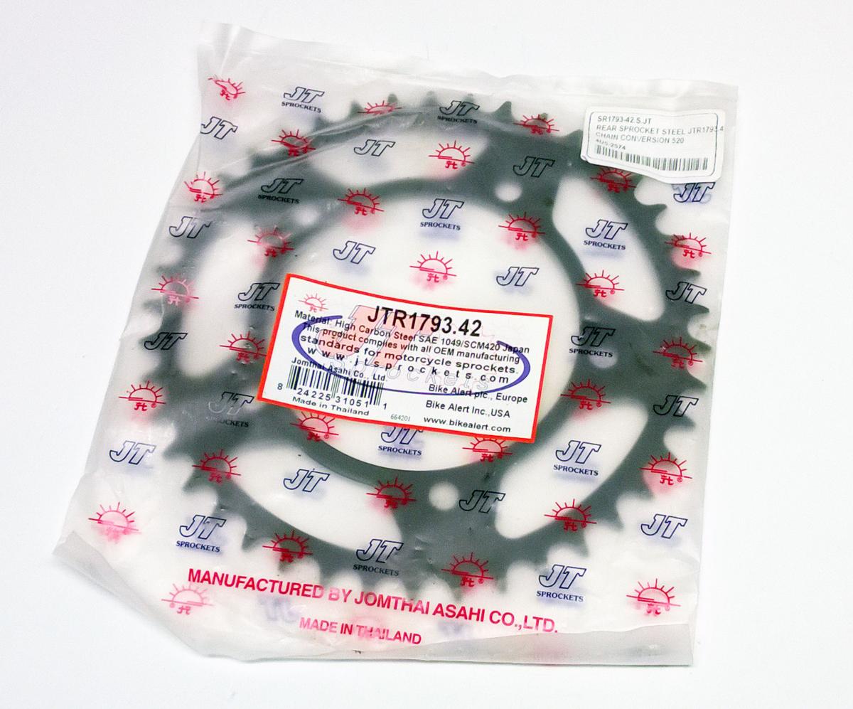 REAR SPROCKET STEEL JTR1793.42, CHAIN CONVERSION 520