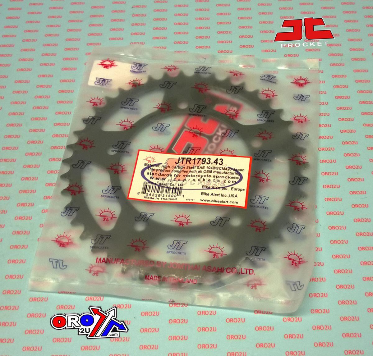 REAR SPROCKET STEEL JTR1793.43, CHAIN CONVERSION 520