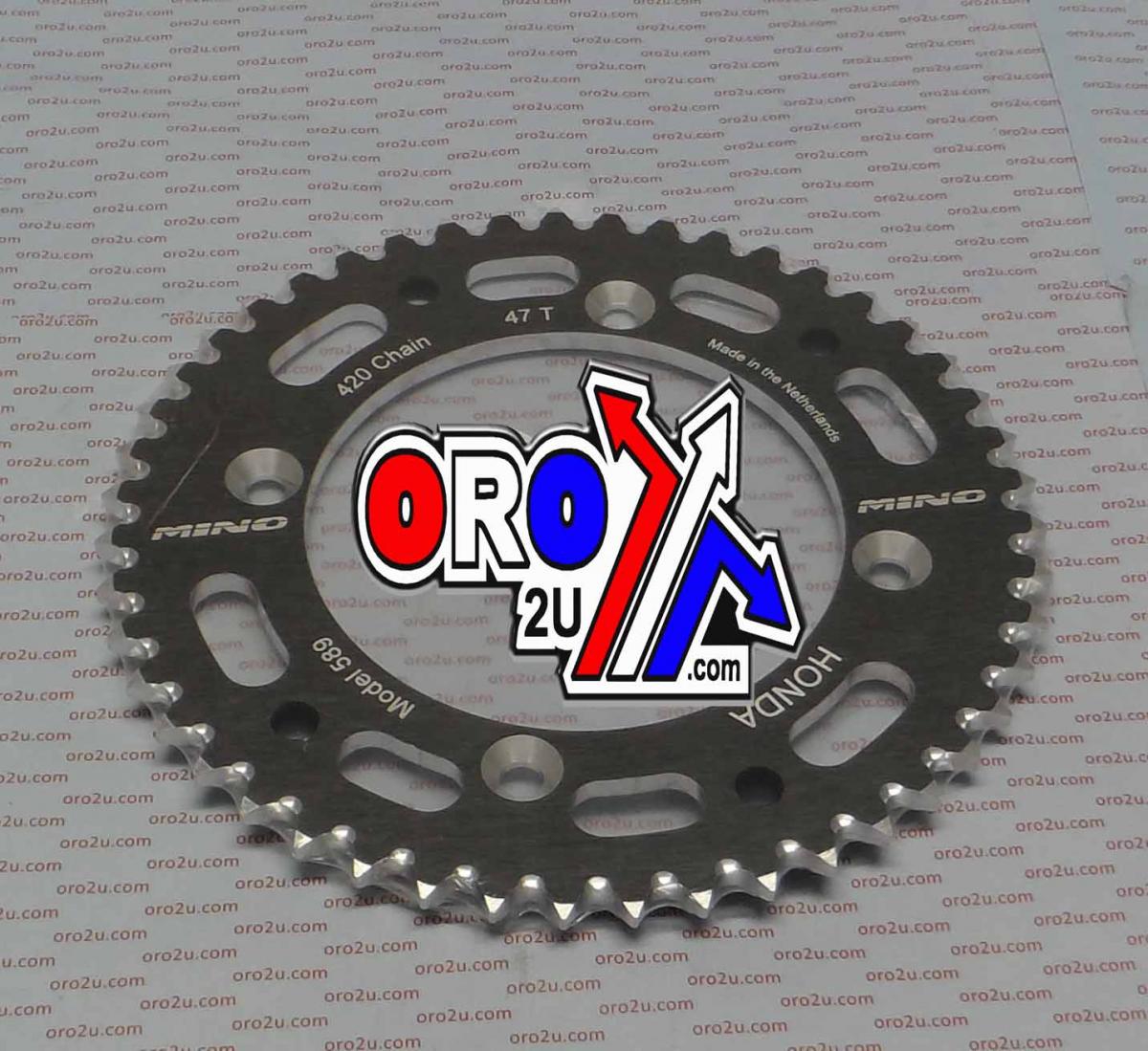 MINO REAR SPROCKET ALLOY BLACK 215, 25-589-47 ATW