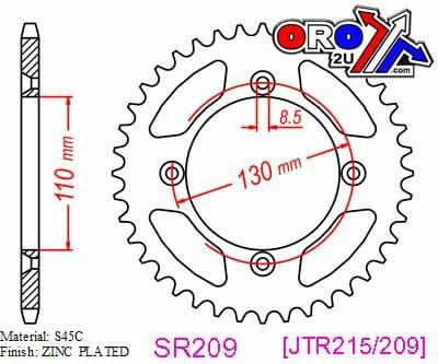 REAR SPROCKET STEEL JTR215 11-4GC-54