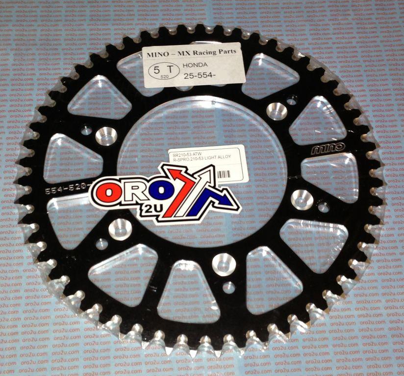 MINO REAR SPROCKET ALLOY BLACK 210, 25-554.520.47