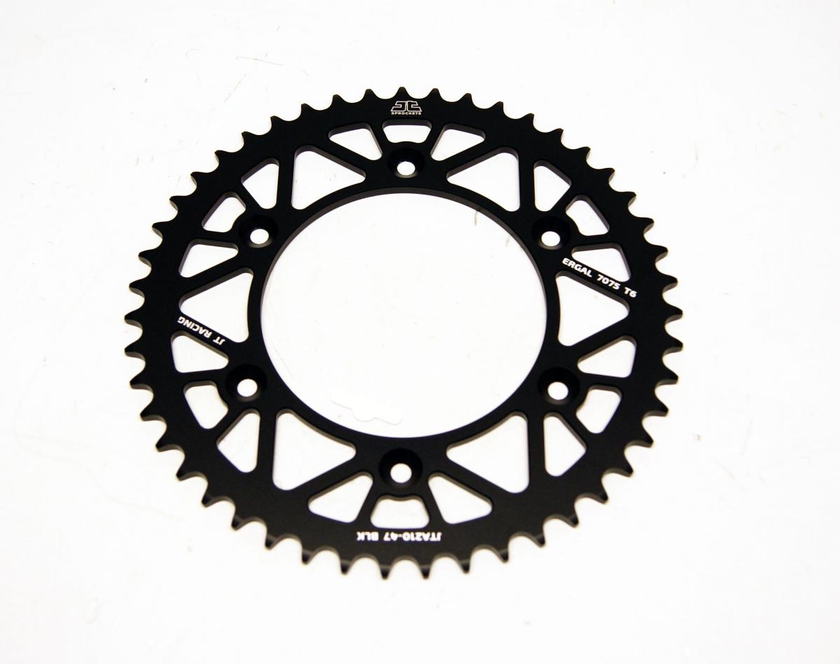REAR SPROCKET JT RACERLITE BLACK, JT JTA210.47BLK 7075-T6 Aluminium