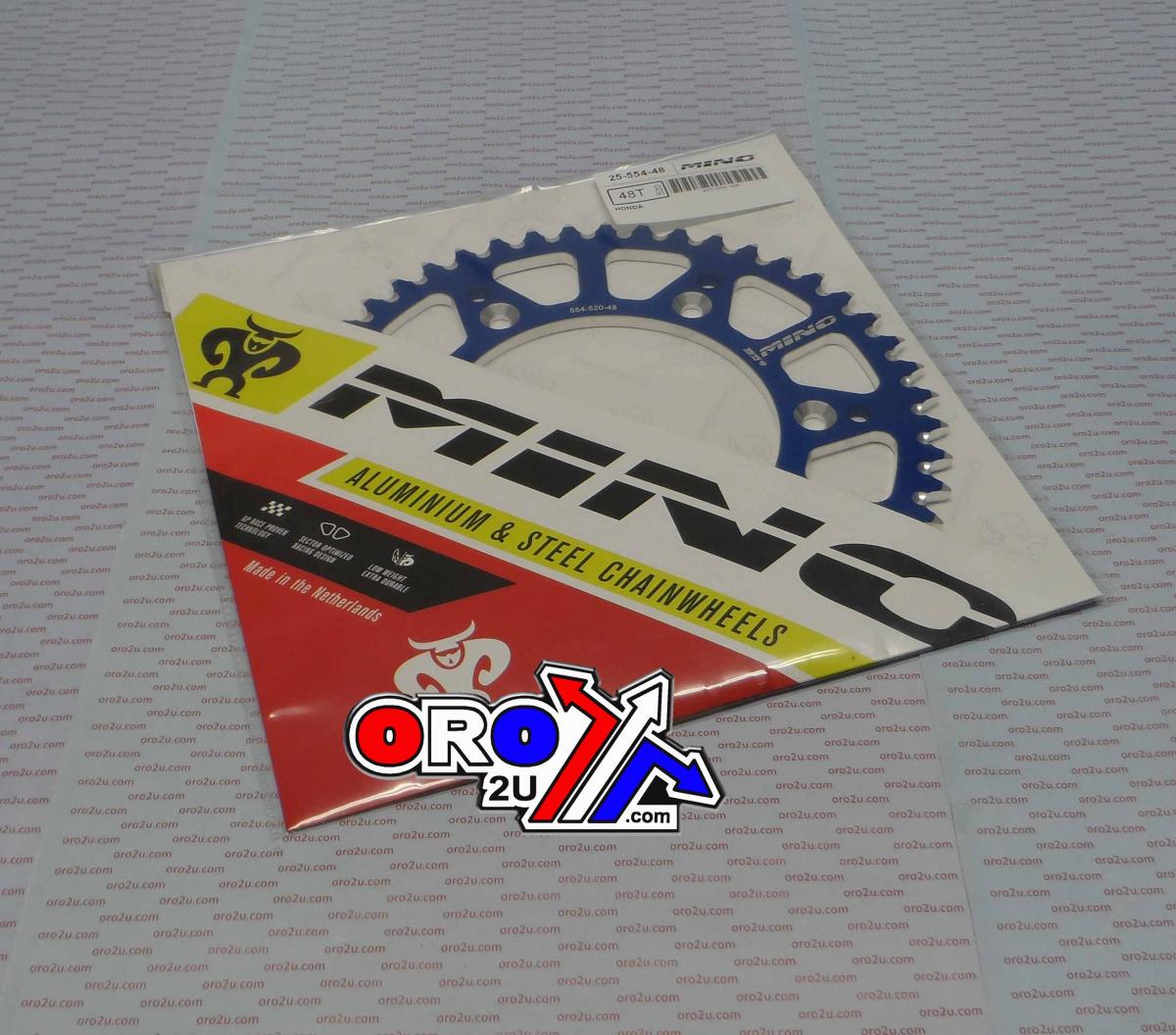 MINO REAR SPROCKET ALLOY BLUE 210, 25-554-48