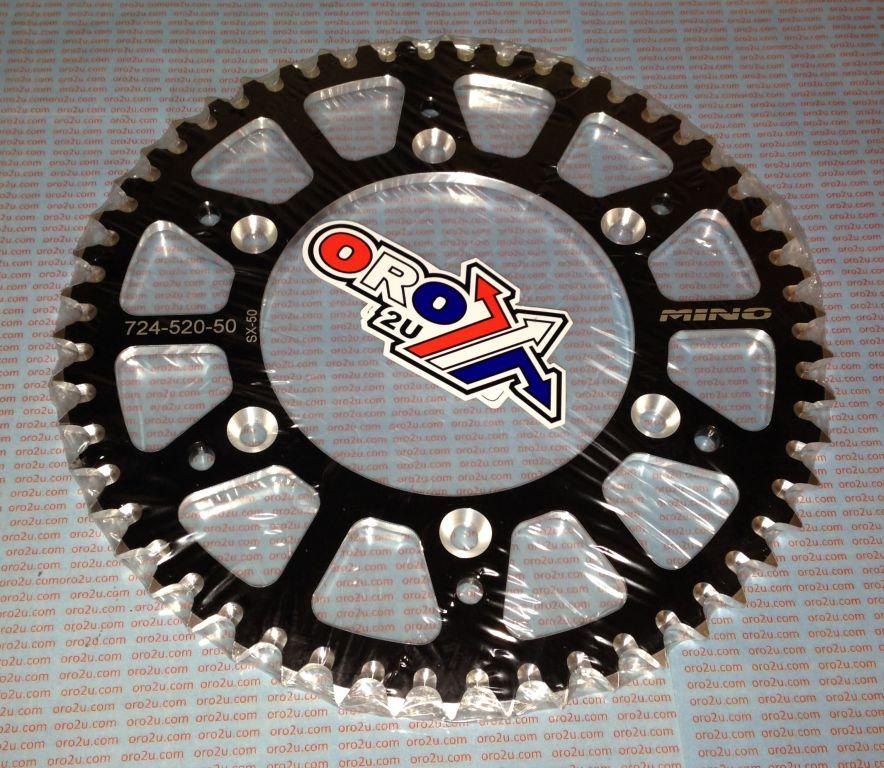 MINO REAR SPROCKET ALLOY BLACK 210, 25-554-48 BLACK