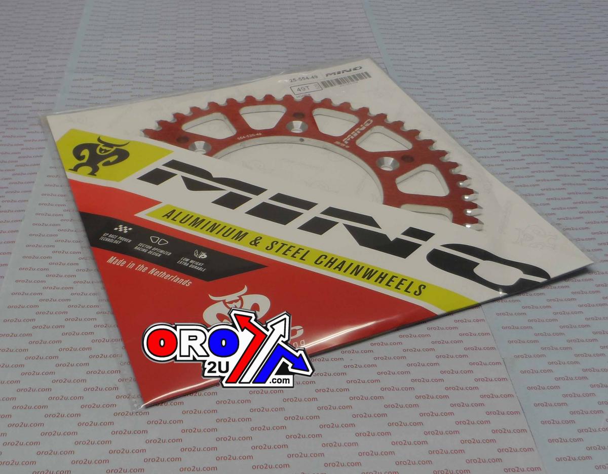 MINO REAR SPROCKET ALLOY RED 210, 25-554-49 RED