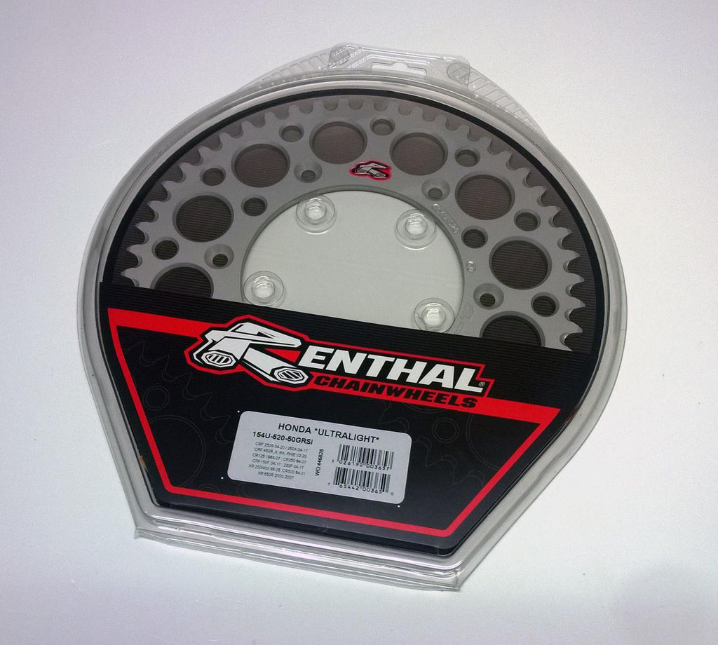 REAR SPROCKET ALLOY RENTHAL, ULTRALITE 154U-520-50GRSI