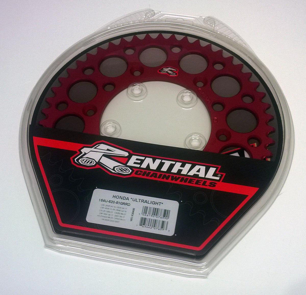 REAR SPROCKET ALLOY RENTHAL, ULTRALITE 154U-520-51GRRD