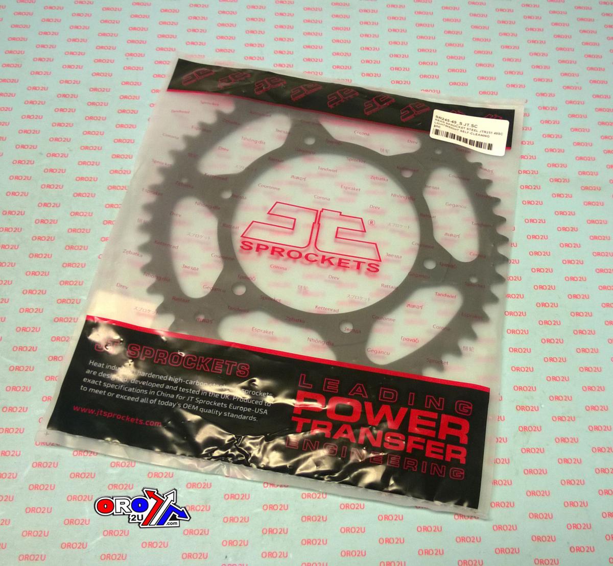 REAR SPROCKET STEEL JTR251.49SC, LIGHTWEIGHT SELF-CLEANING, SR251-49