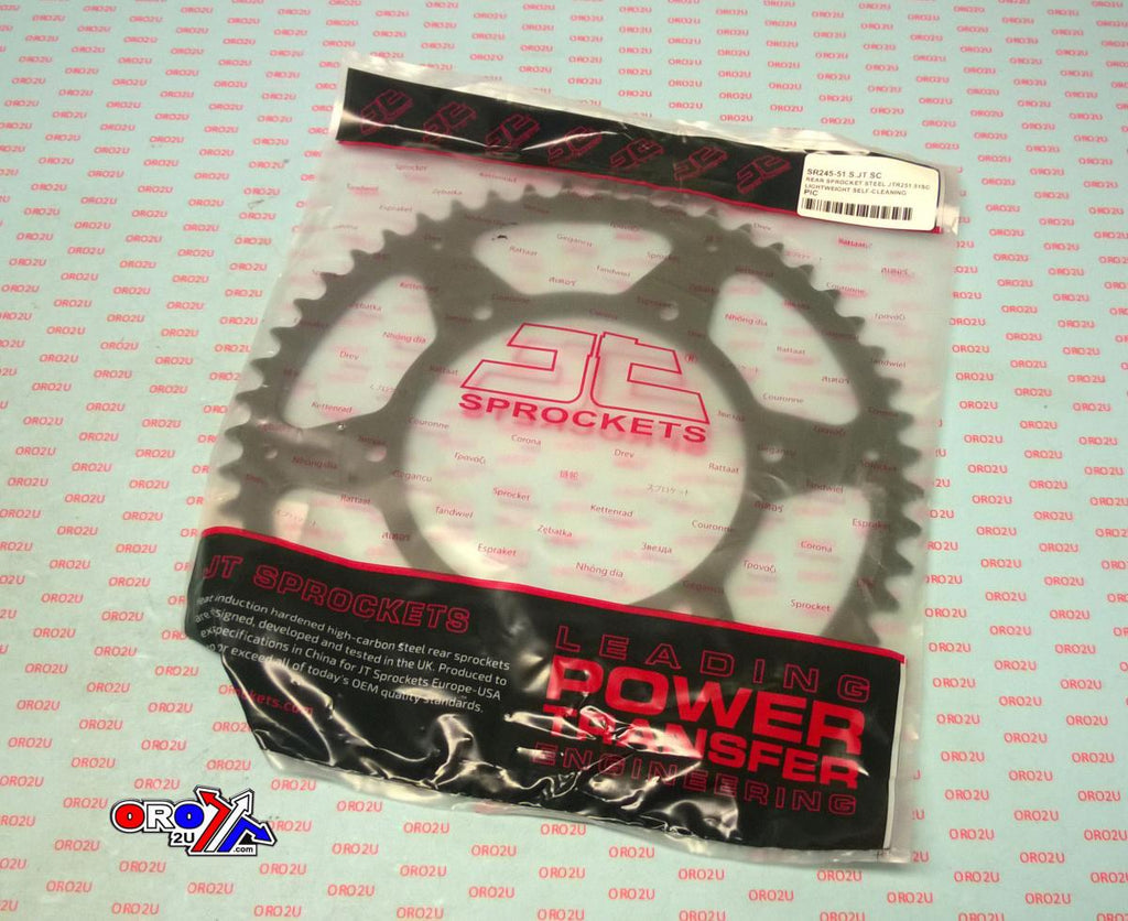 REAR SPROCKET STEEL JTR251.51SC, LIGHTWEIGHT SELF-CLEANING