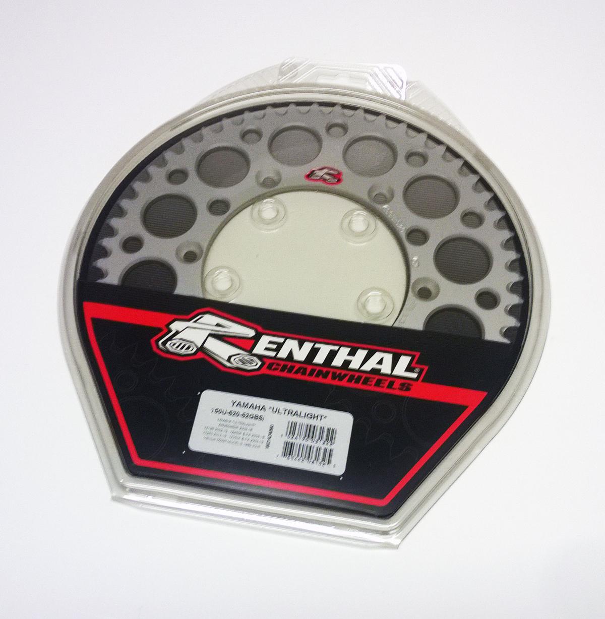 REAR SPROCKET ALLOY RENTHAL, ULTRALITE 150U-520-52GBSI SILVER, 150U-520-52GBSI