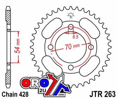 REAR SPROCKET JTR26.45 428