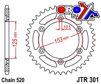 REAR SPROCKET STEEL JTR301.45