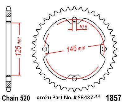 REAR SPROCKET STEEL 40 [JTR1857.40] 520