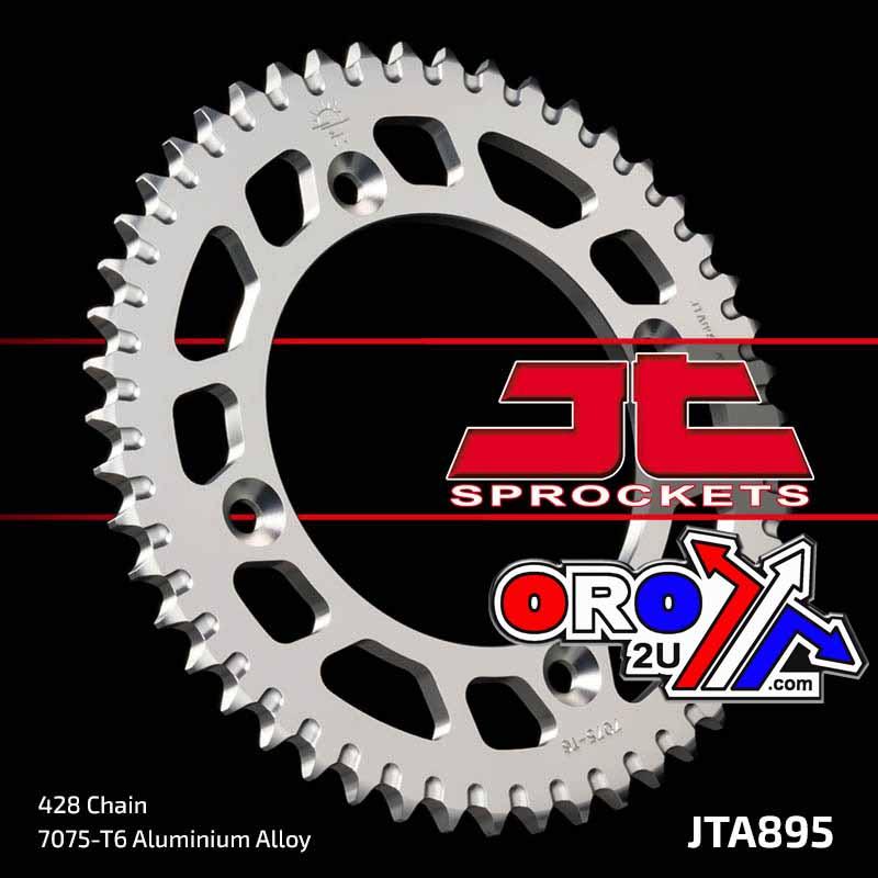 REAR SPROCKET ALLOY SILVER, JTA895.50 7075-T6 Aluminium